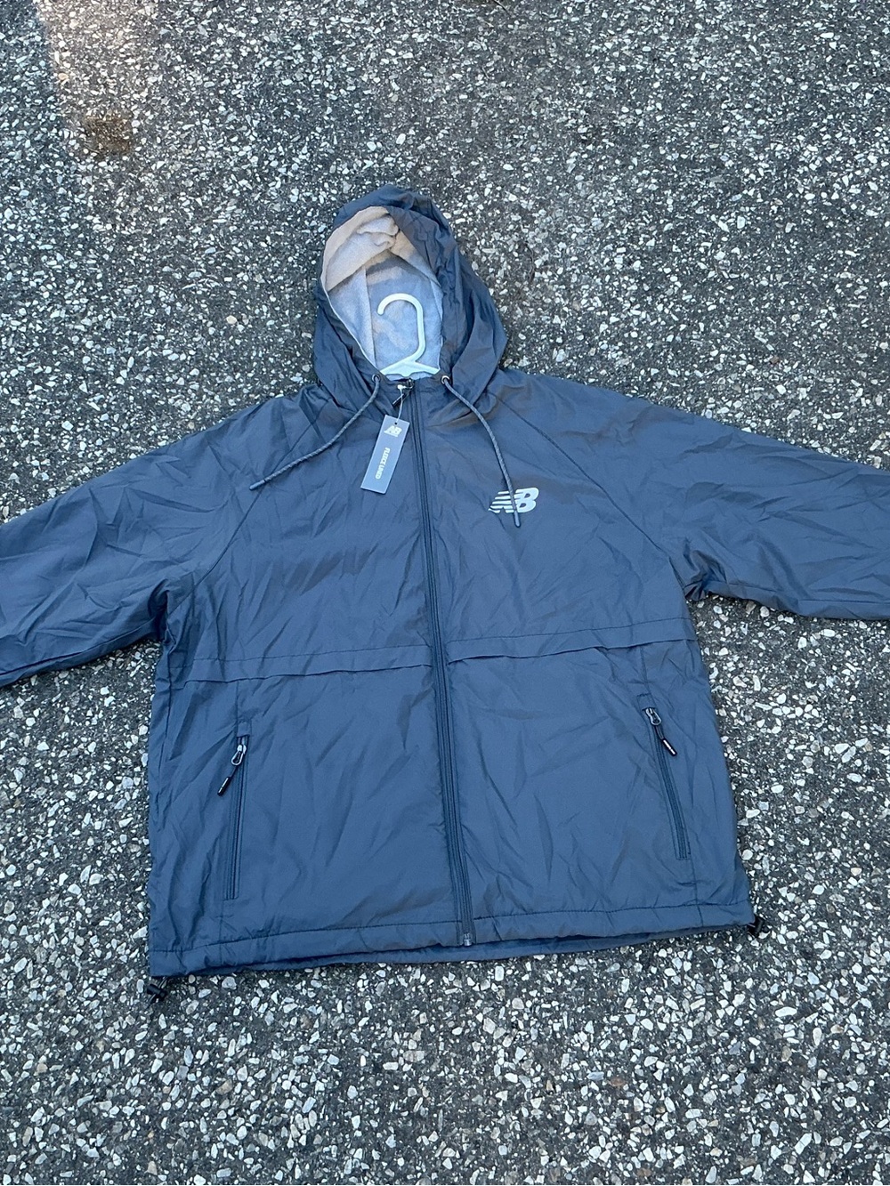 New Balance Fleece Lined Hooded Windbreaker Jacket XL NWT
